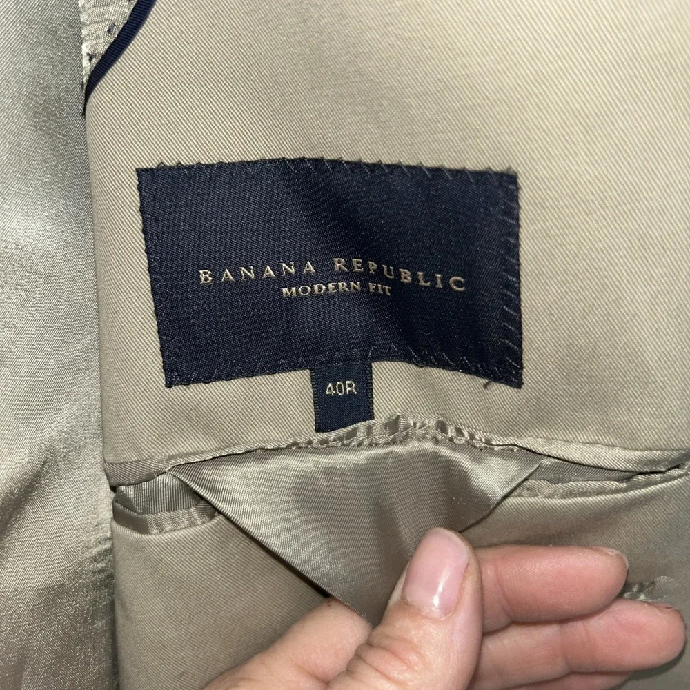 Men's Banana Republic Tessuti‎ Sondrio Modern Fit Blazer Sz 40 R Khaki Italy
